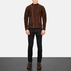 Sador Mocha Suede Biker Jacket