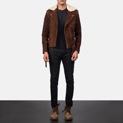 Rikon Mocha Suede Biker Jacket