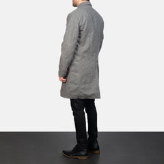 Wyden Grey Leather Coat Jacket