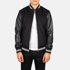Sipas Black Leather Varsity Jacket
