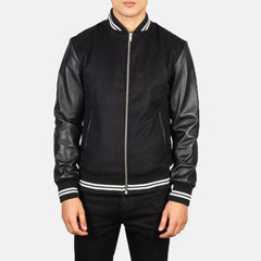 Sipas Black Leather Varsity Jacket