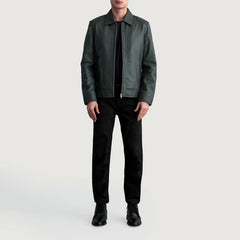 Talon Green Leather Jacket