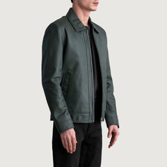 Talon Green Leather Jacket