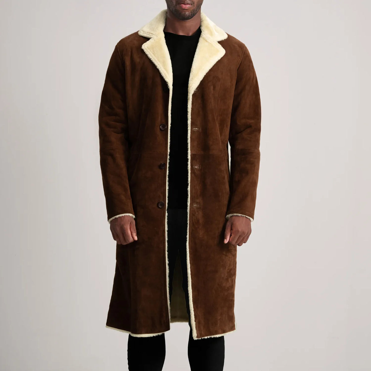 Tidion Brown Suede Coat Jacket