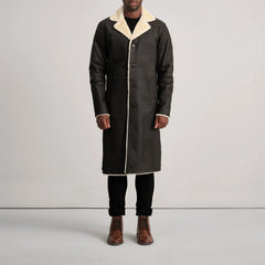 Tidion Brown Shearling Coat Jacket