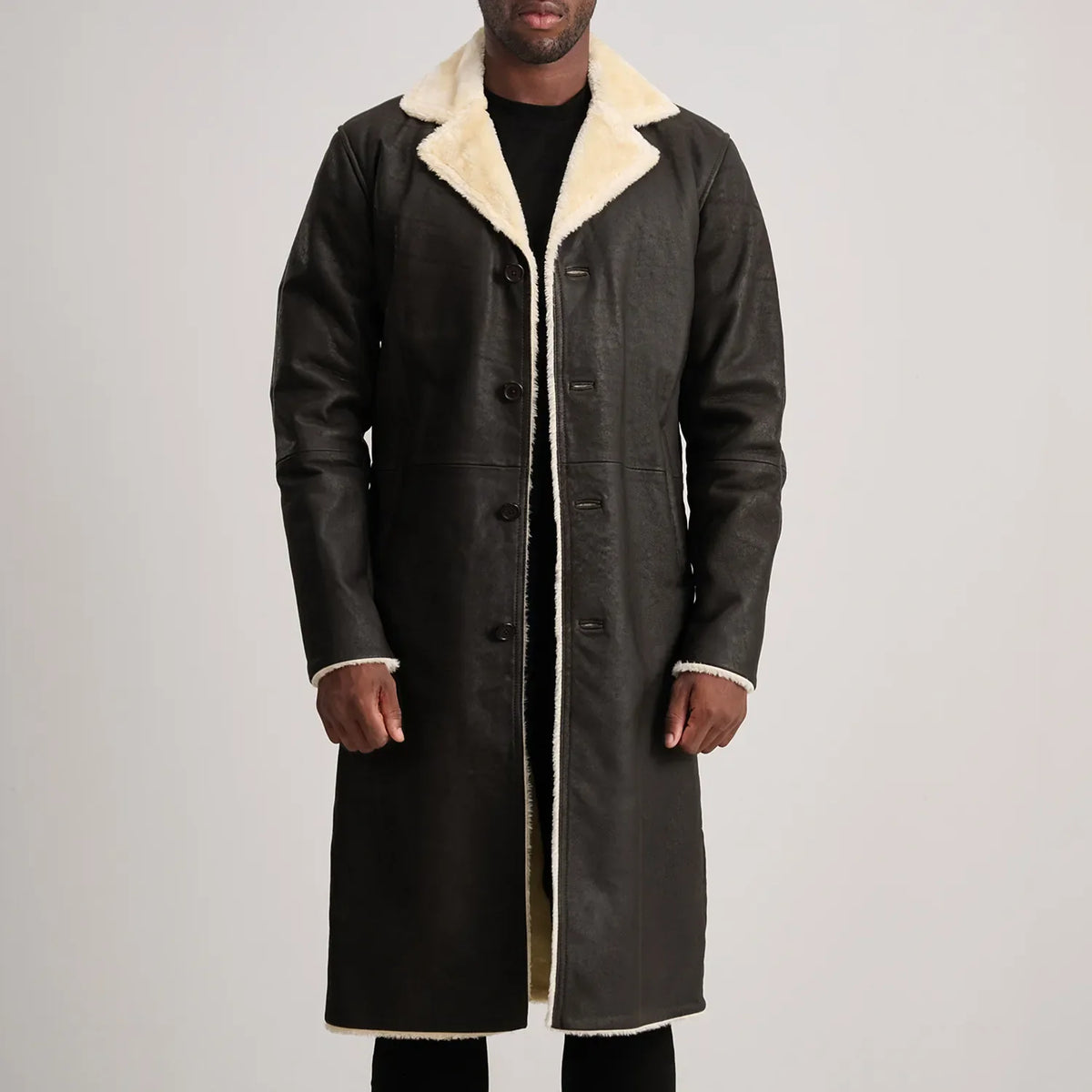 Tidion Brown Shearling Coat Jacket