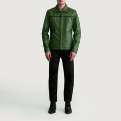 Zanan Green Leather Jacket