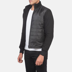 Arlet Black Leather Quilted Jacket