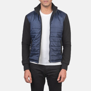 Arlet Blue Leather Quilted Jacket