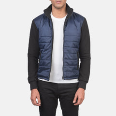 Arlet Blue Leather Quilted Jacket