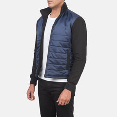 Arlet Blue Leather Quilted Jacket