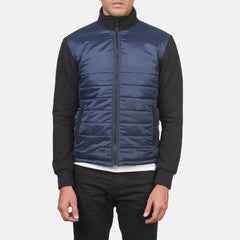 Arlet Blue Leather Quilted Jacket
