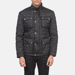 Vipix Black Leather Quilted Jacket