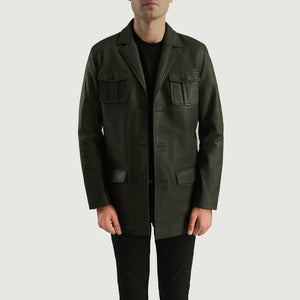 Ray Cutler Green Leather Blazer