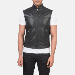 Ramin Black Leather Biker Jacket