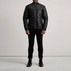 Xalin Black Leather Jacket