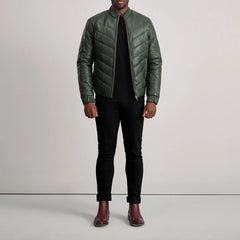 Xalin Green Leather Jacket