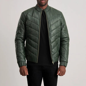 Xalin Green Leather Jacket