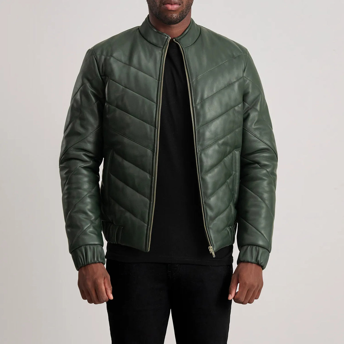 Xalin Green Leather Jacket