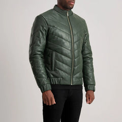 Xalin Green Leather Jacket