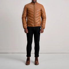 Xalin Tan Leather Jacket