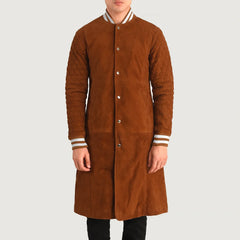 Niver Brown Suede Coat Jacket