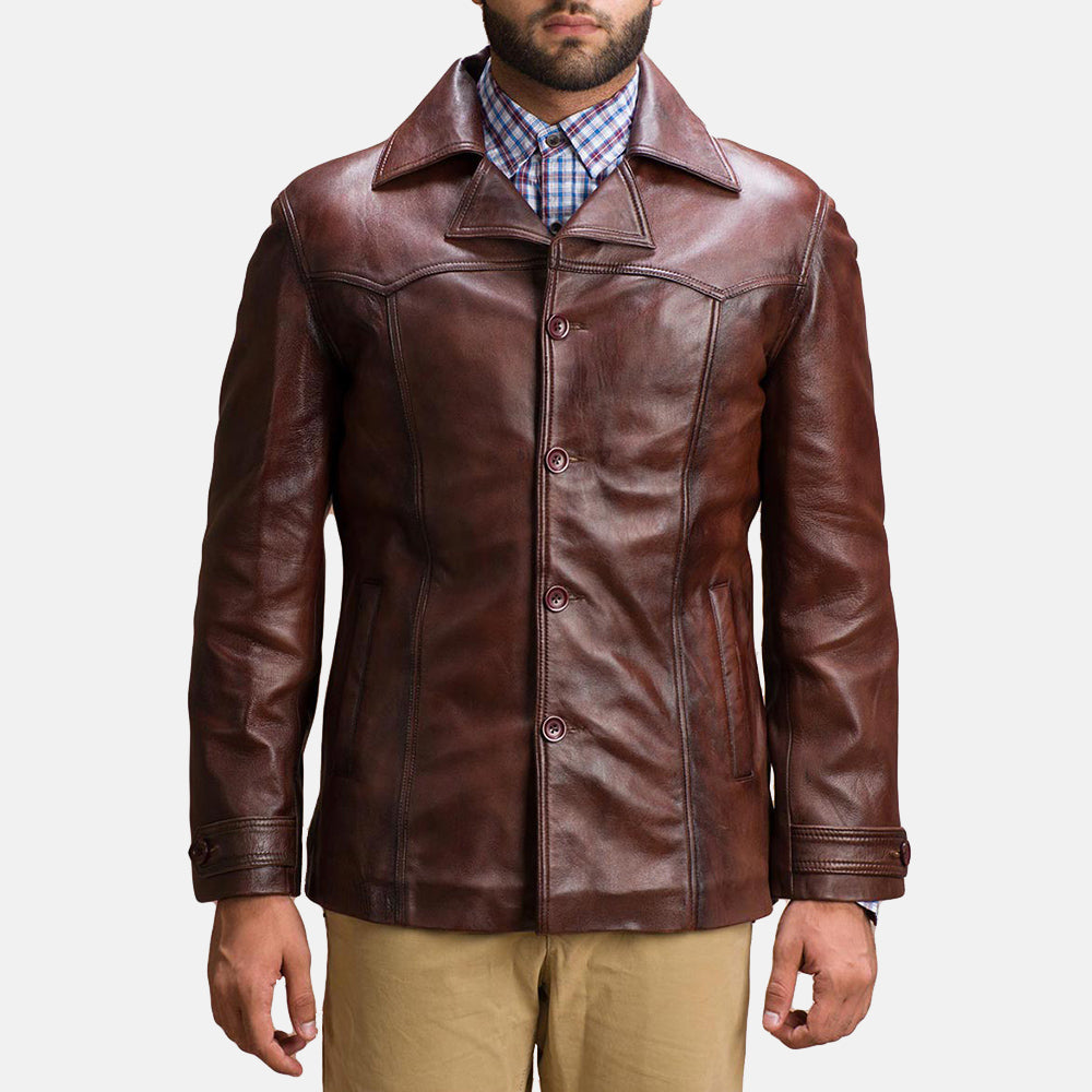 Yabion Brown Leather Jacket