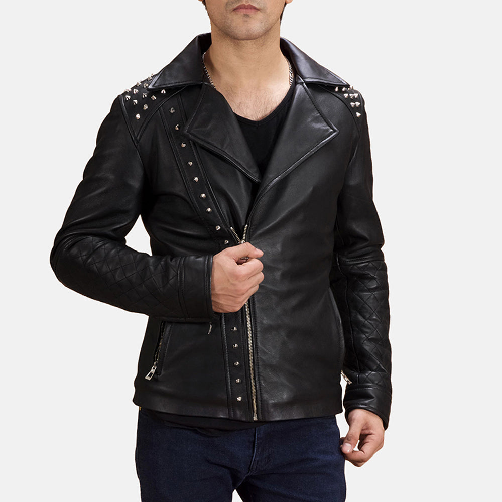 Danas Black Leather Biker Jacket