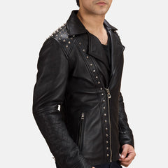 Danas Black Leather Biker Jacket