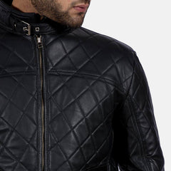 Maser Black Leather Jacket
