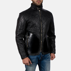 Maser Black Leather Jacket