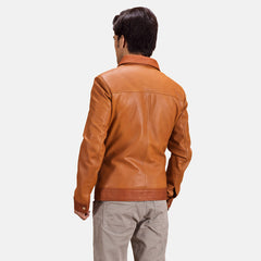 Yasos Brown Leather Jacket