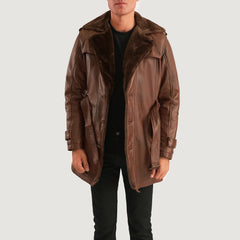 Rovor Brown Leather Coat Jacket