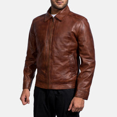 Kegan Brown Leather Jacket