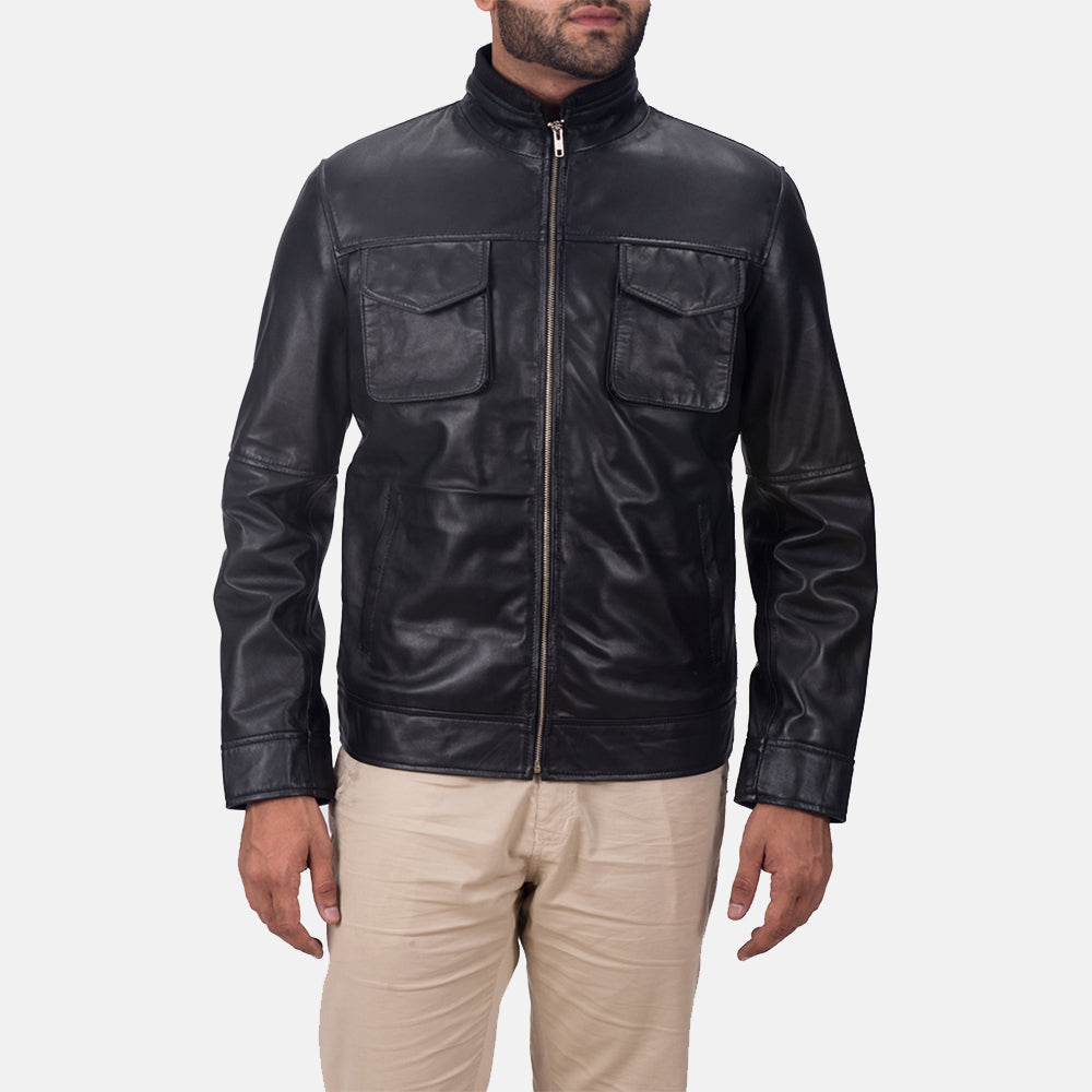 Kabean Black Leather Jacket