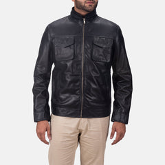 Kabean Black Leather Jacket