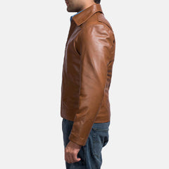 Jomon Brown Leather Jacket