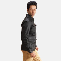 Zaken Black Leather Jacket