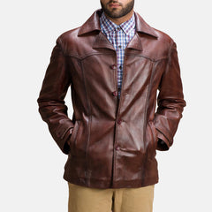 Yabion Brown Leather Jacket