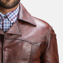 Yabion Brown Leather Jacket