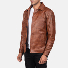 Zakas Brown Leather Jacket