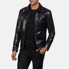 Zanan Black Leather Jacket