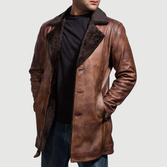 Vegen Leather Coat Jacket