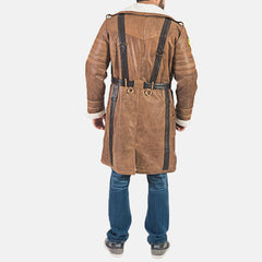 Vagar Brown Leather Coat Jacket