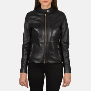 Namor Black Leather Biker Jacket