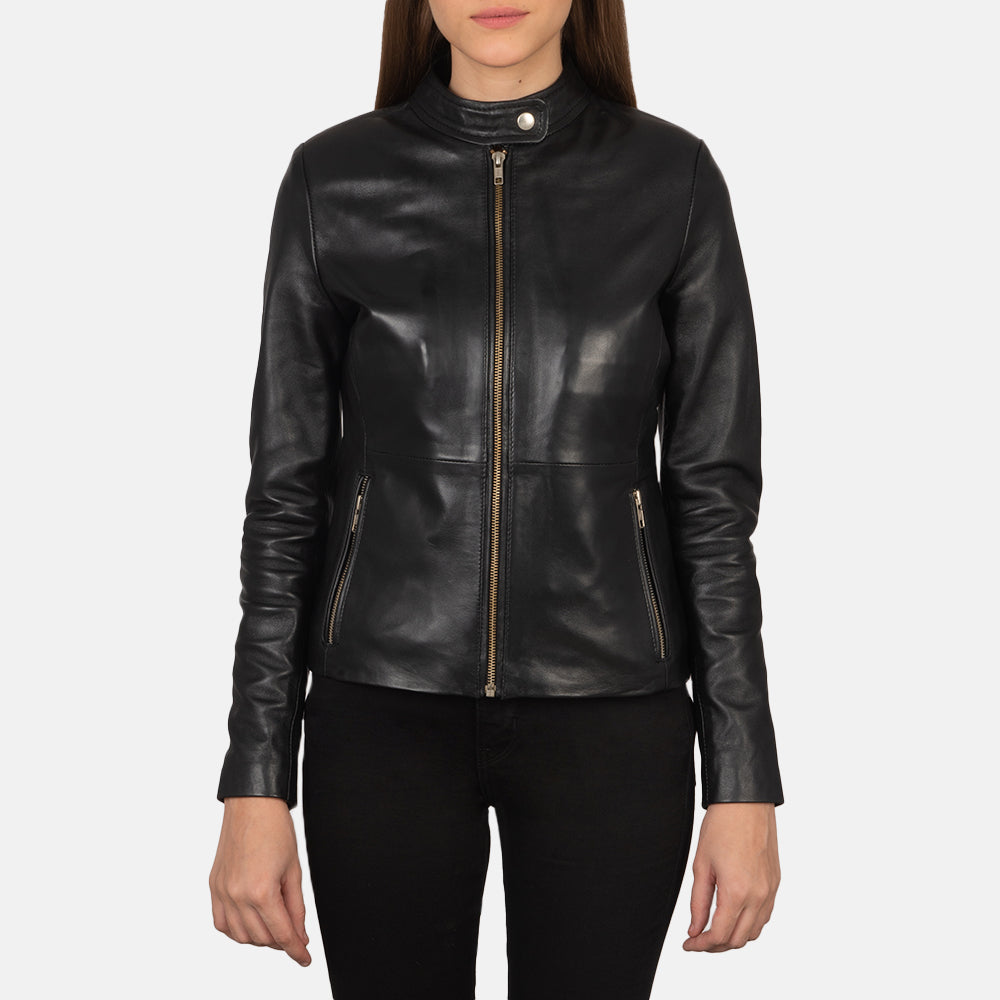 Namor Black Leather Biker Jacket