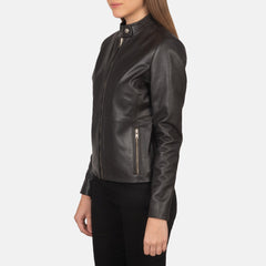 Namor Brown Leather Biker Jacket