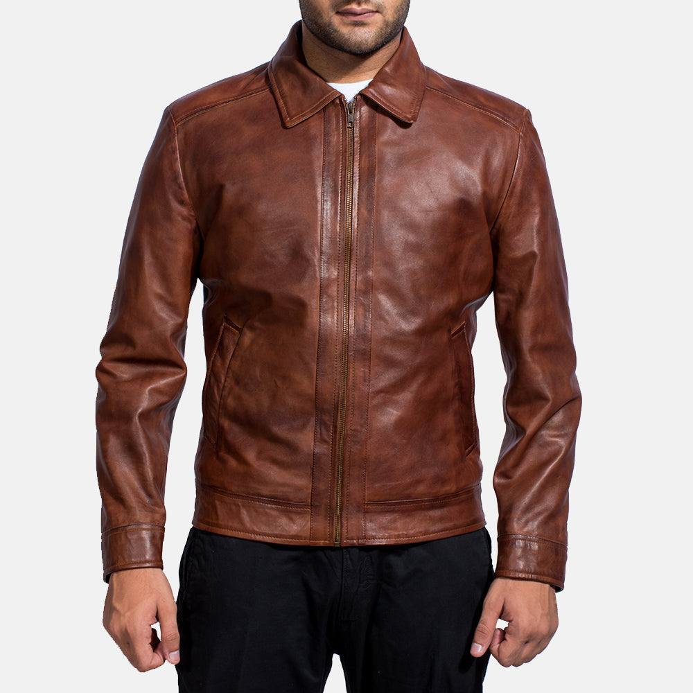 Kegan Brown Leather Jacket