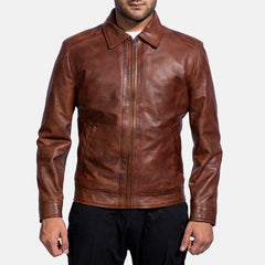 Kegan Brown Leather Jacket