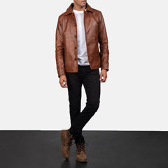 Zakas Brown Leather Jacket